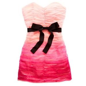 Strapless Ruched Print Dress